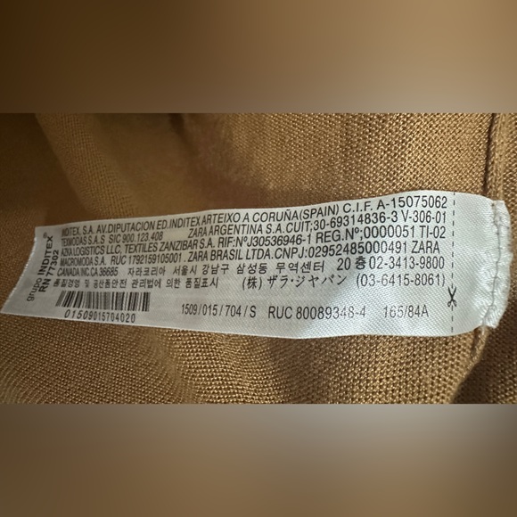 281 Zara | EUC Oversized Camel Brown Knit Sweater Long Sleeve Lightweight (Sz S) - Picture 8 of 12